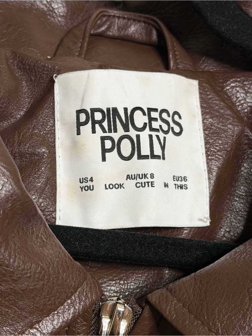 Princess Polly Goldsmith Faux Leather Bomber Jacket in
Brown - Picture 6 of 7
